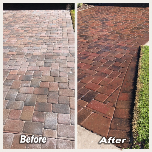 Riverview Pressure washing before and after